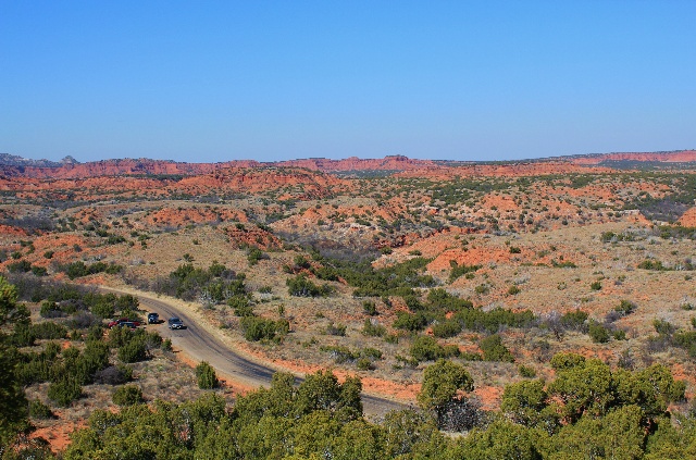 A scenic view of Caprock Canyons SP, TX.