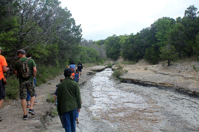 The clearing on our hiking at Cleburne State Park, Texas.