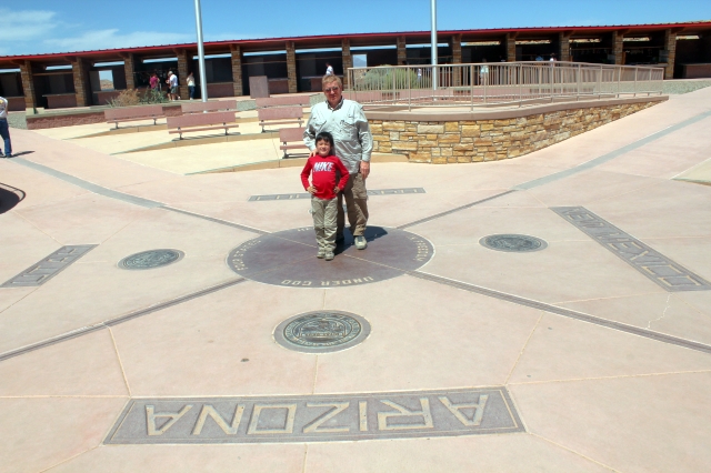 The boys at Four Corners Monument.