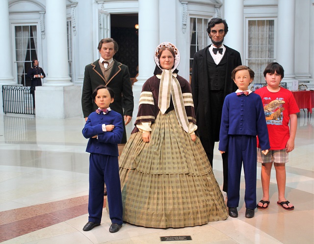 Our son with the Lincolns.