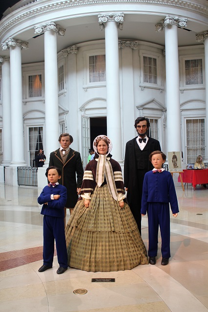 The Lincolns at the White House South Portico. Picture taken by Two Worlds Treasures.