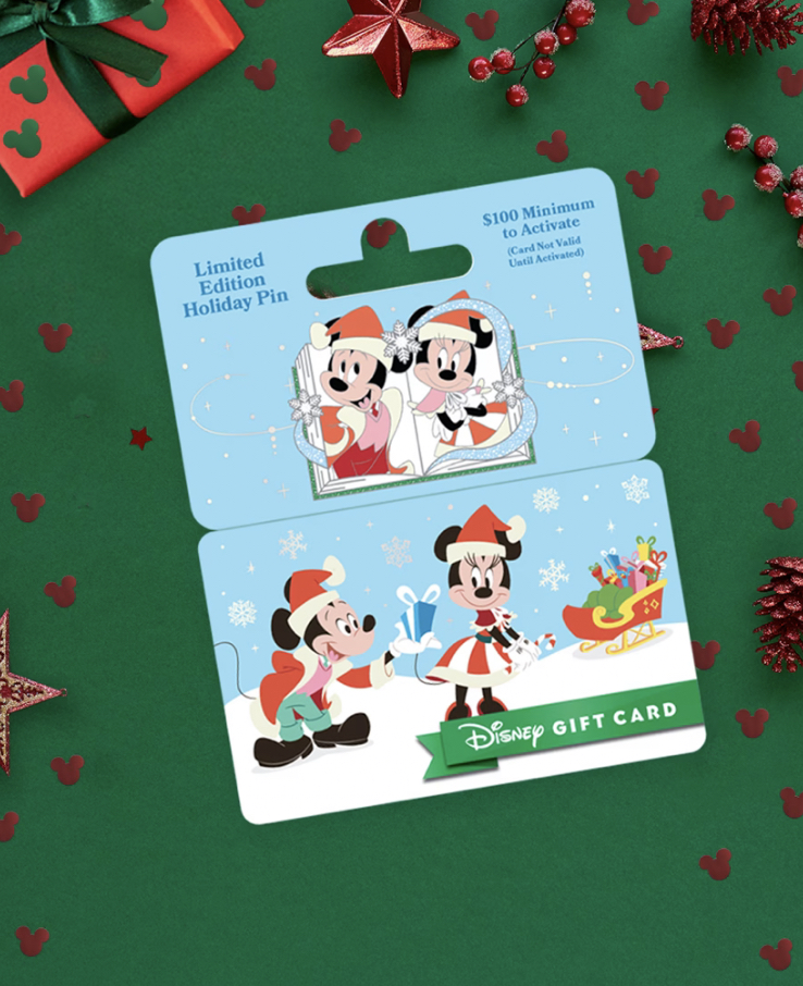 Disney Gift Cards With Holiday Pins