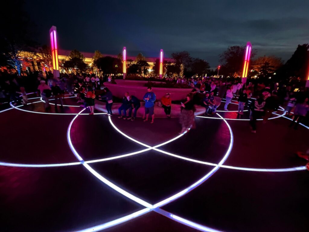 Guide to Dreamers Point, World Celebration Gardens, Lumious the Symphony of Us, and more at Epcot 6 nighttime