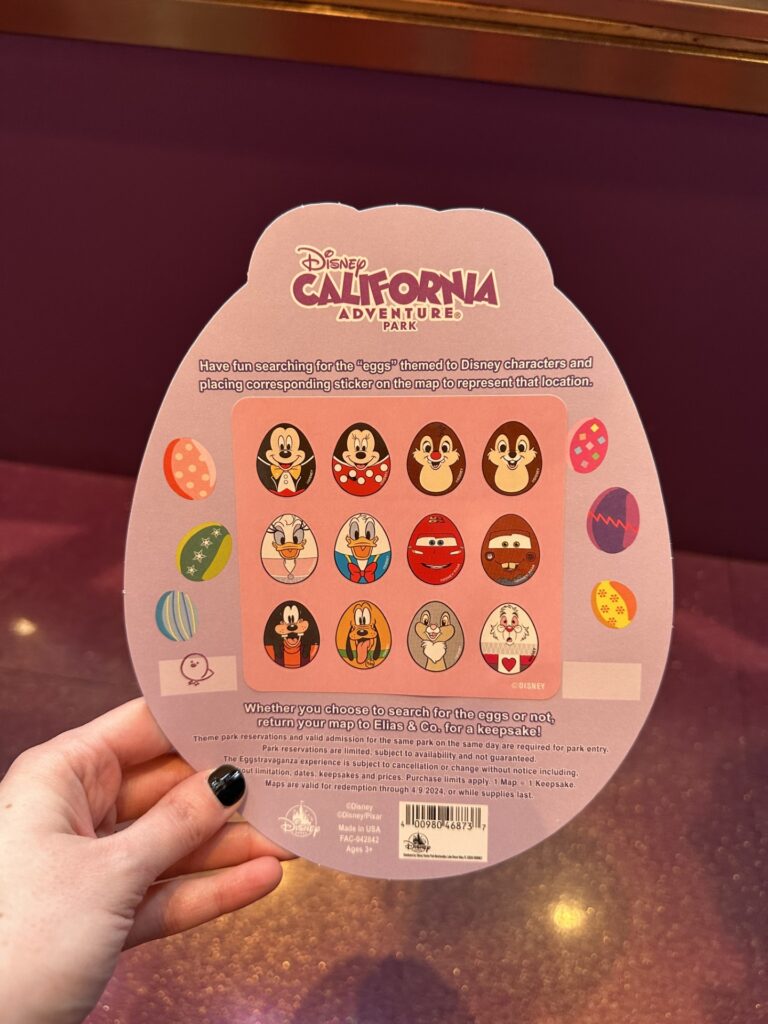Guide to Disneyland's Eggstravaganza Scavenger Hunt 2 stickers