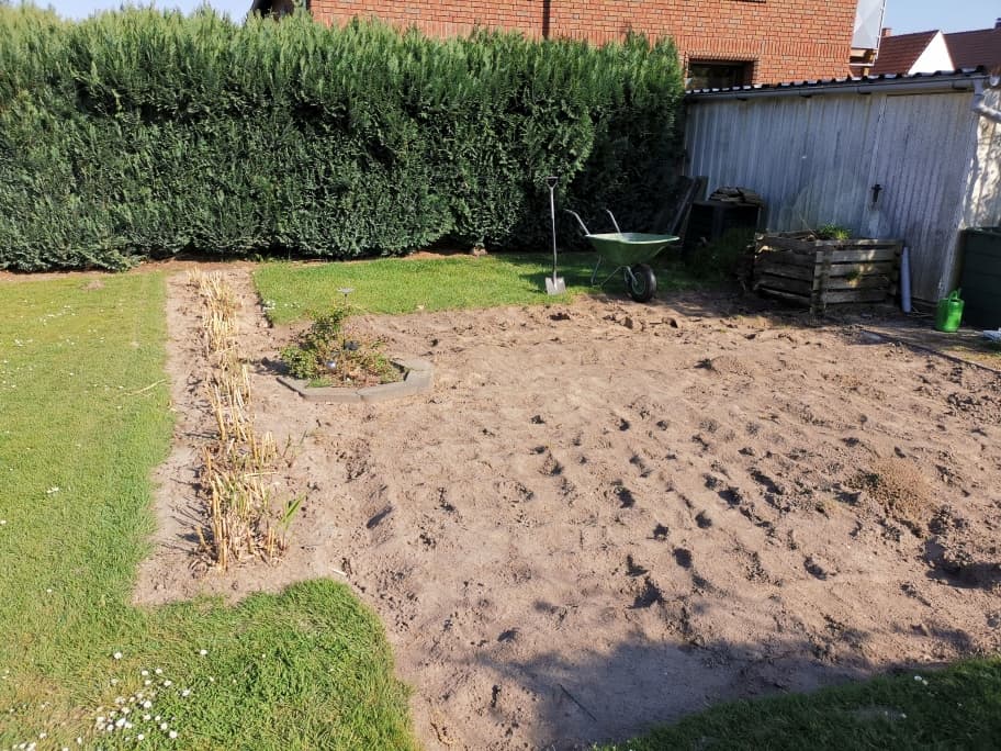 Pool Untergrund vorbereiten