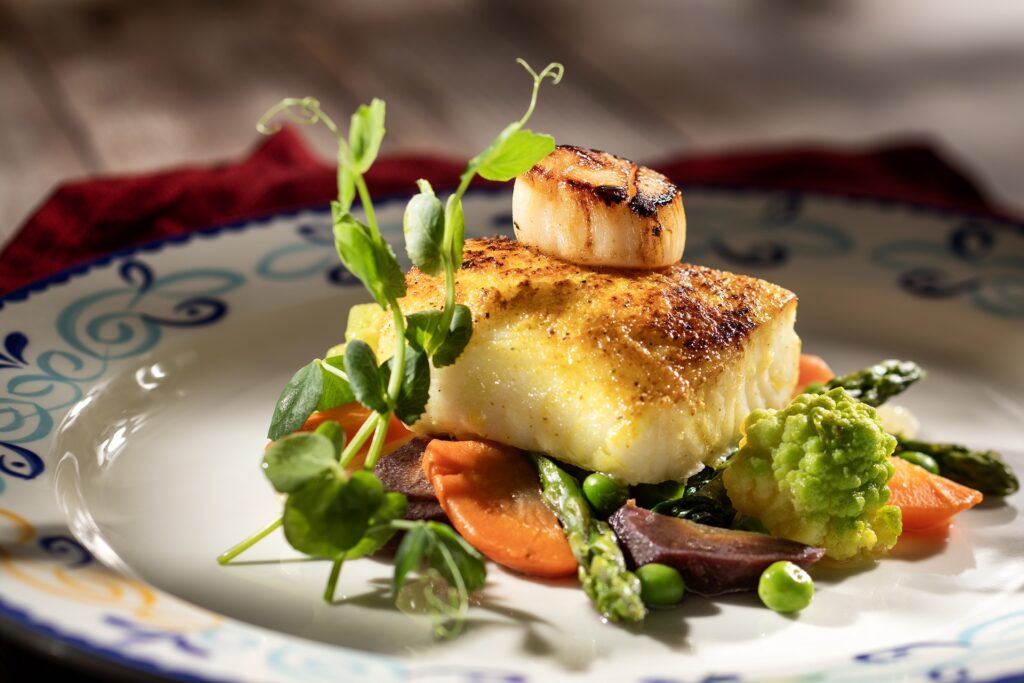 Disney Treasure Plaza de Coco Pan Seared Adobo Spiced Sea Bass 1