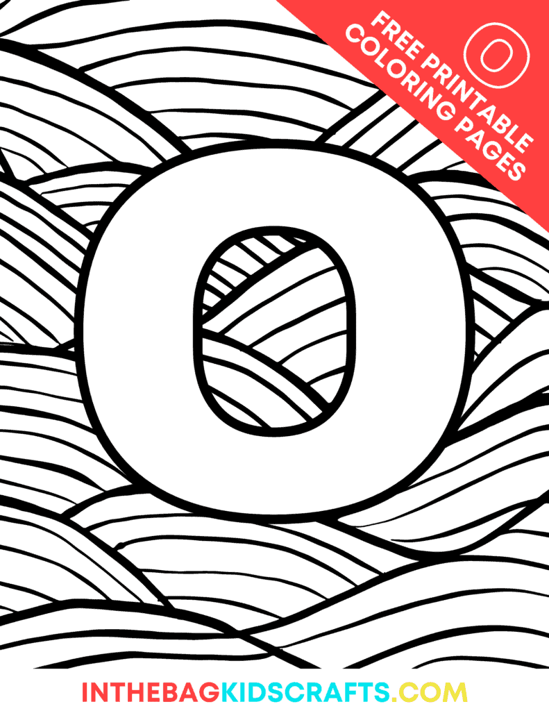 Letter O coloring page for kids 