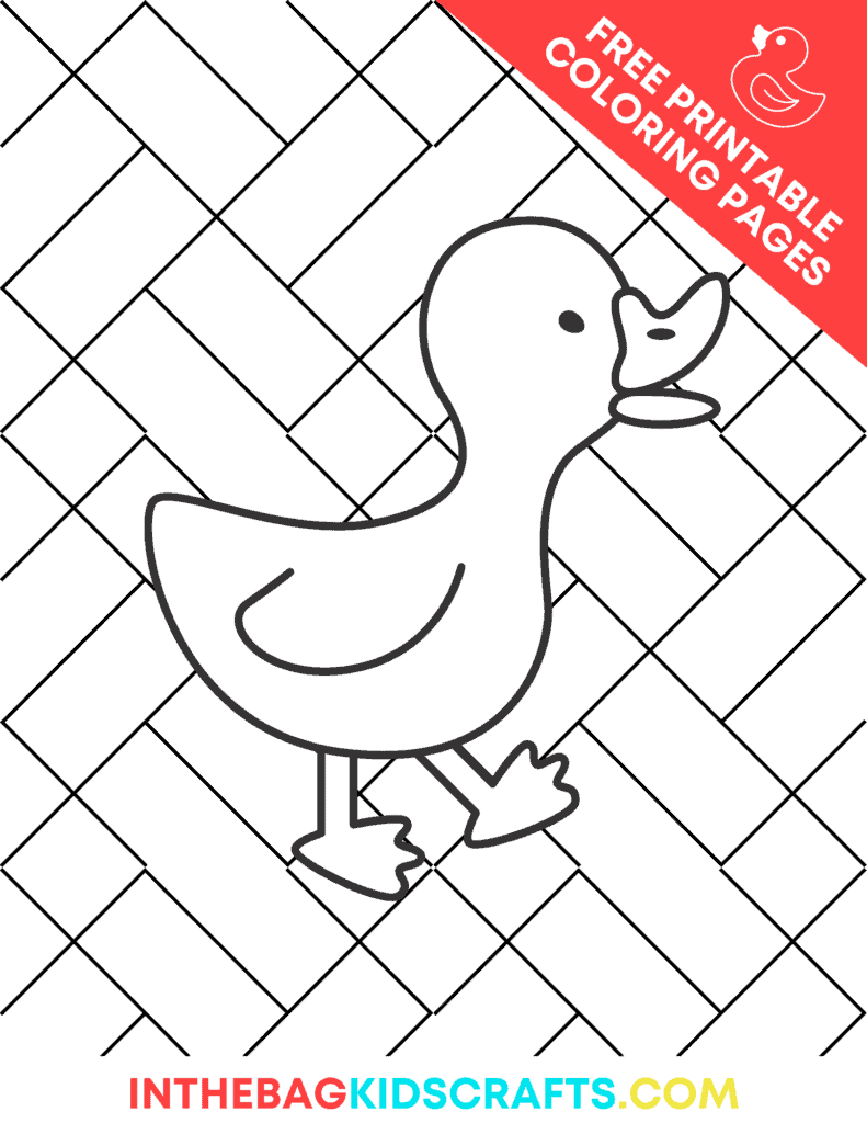 Baby Duck Coloring Page Free Printable 