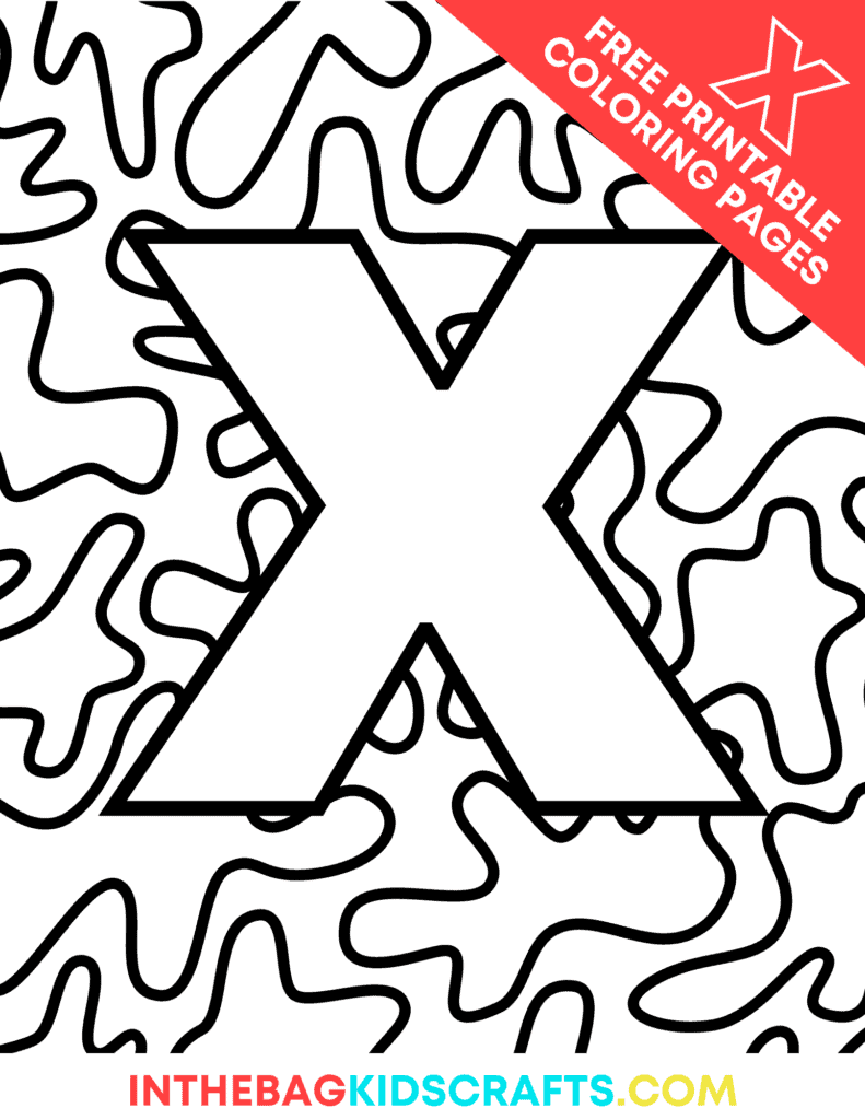 Letter X Coloring Page 