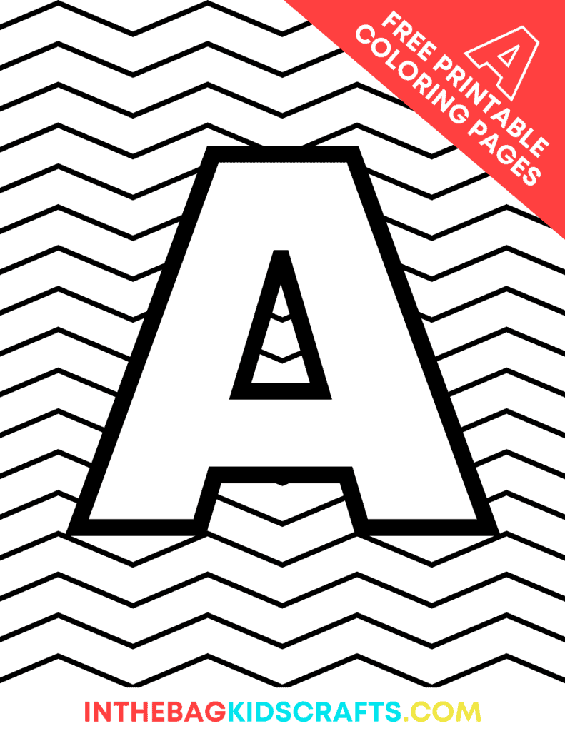 letter A coloring page 