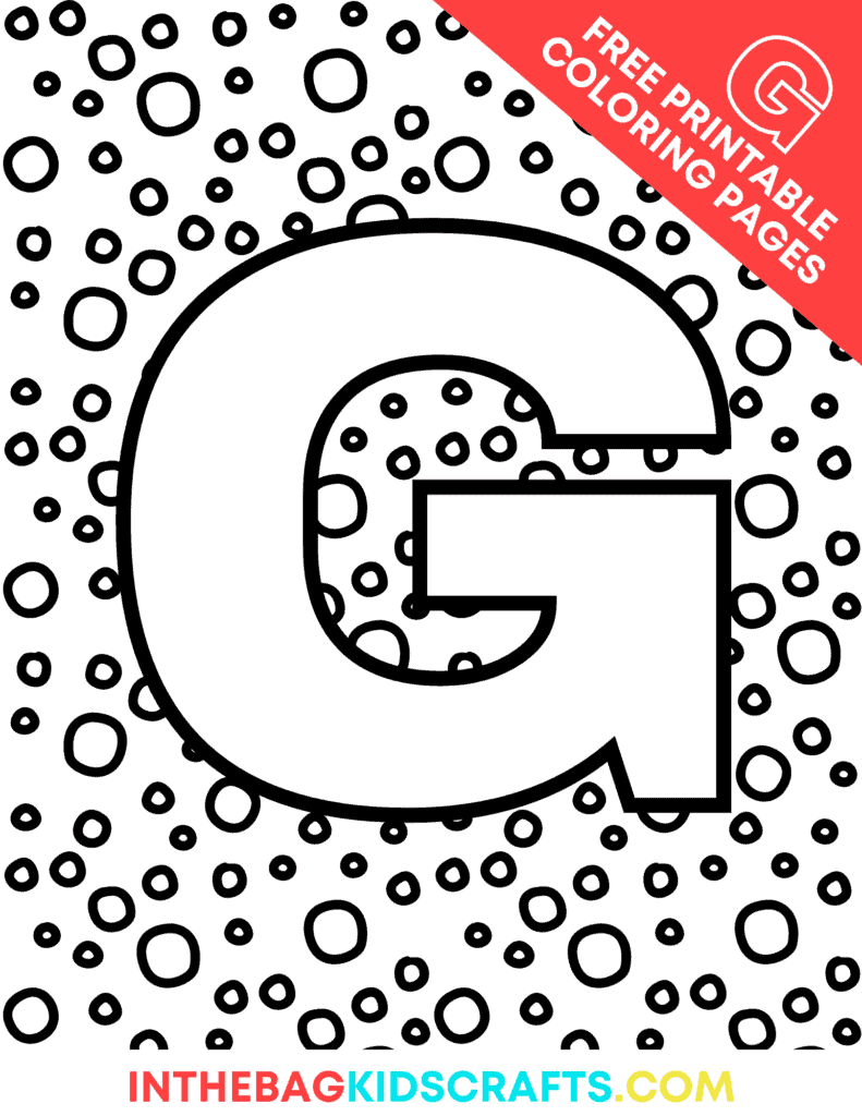 letter G coloring page 
