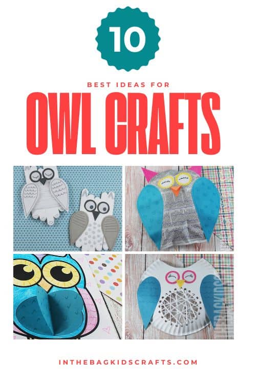 A vibrant collection of materials and completed projects showcasing owl crafts, perfect for easy crafts for kids.