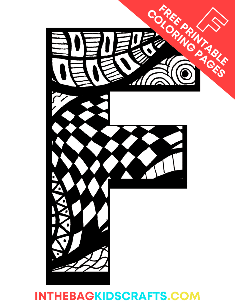 Letter F Coloring Pages 