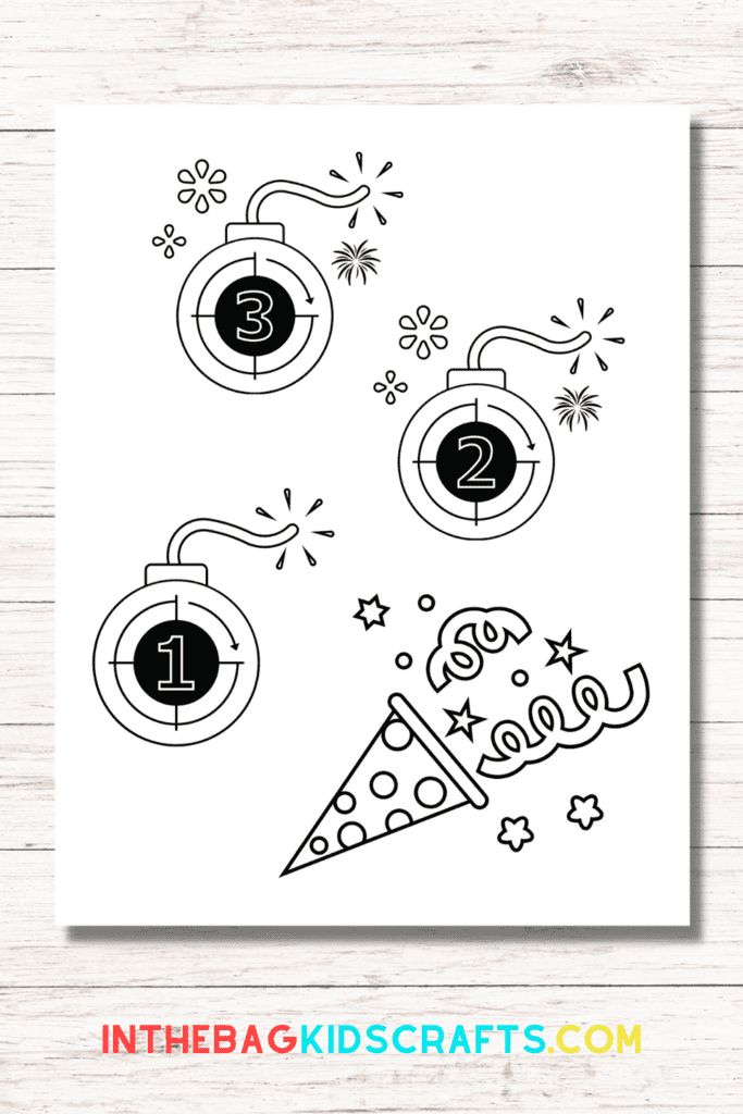 New Years Coloring Pages to download