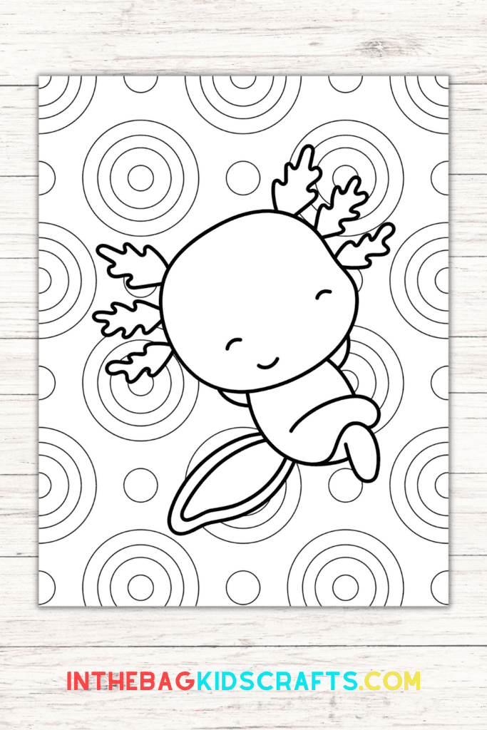 axolotl coloring pages 