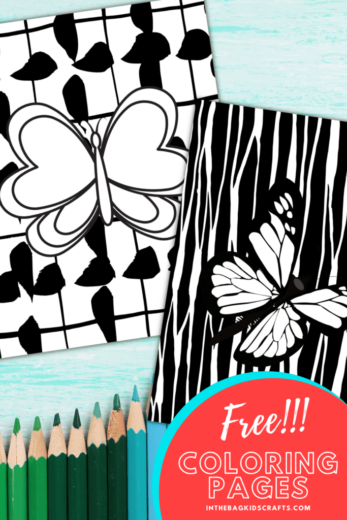 BUTTERFLY COLORING PAGES FOR KIDS 