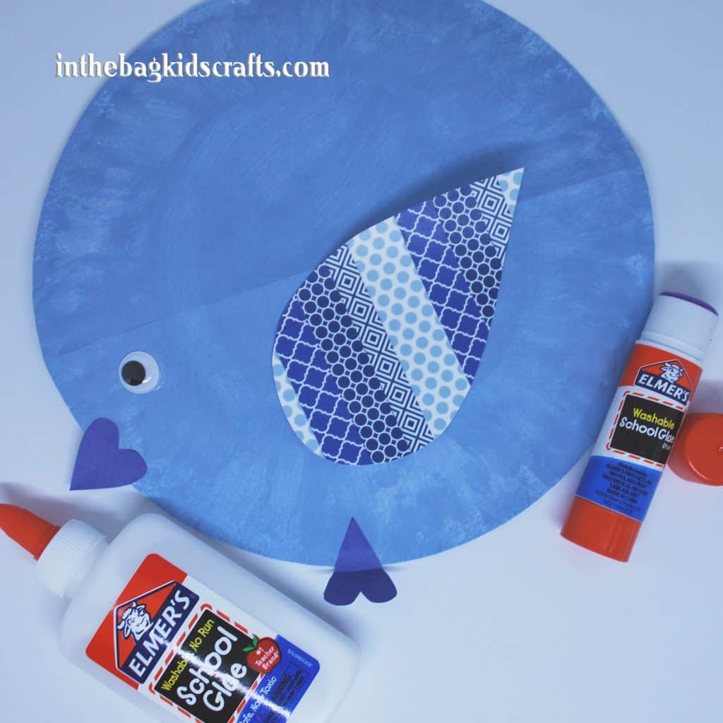 Easy Kids' Craft Rocking Blue Bird Step 5