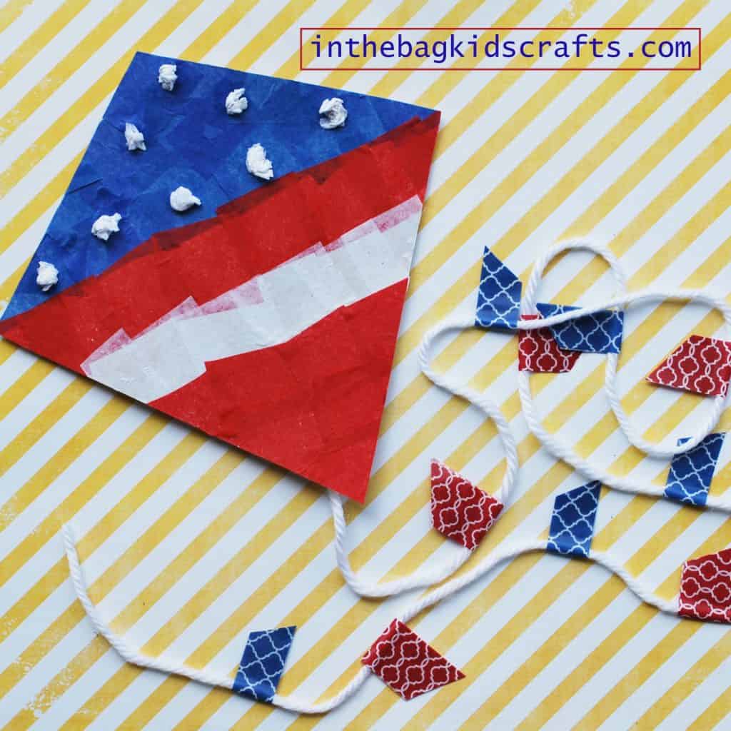 PATRIOTIC KITE CRAFT FOR KIDS