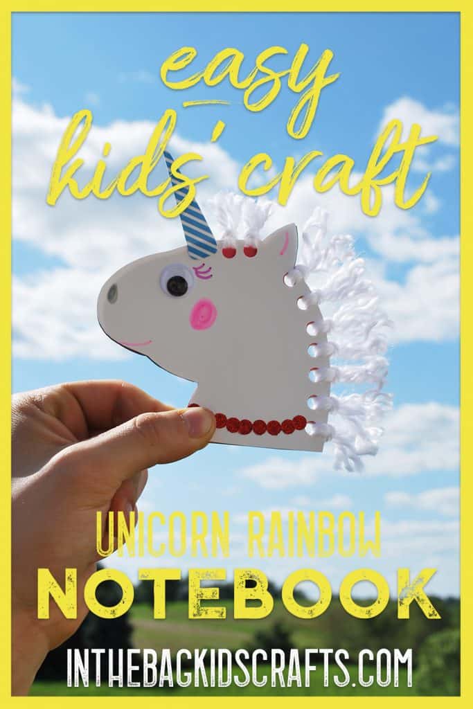 unicorn kids craft notebook