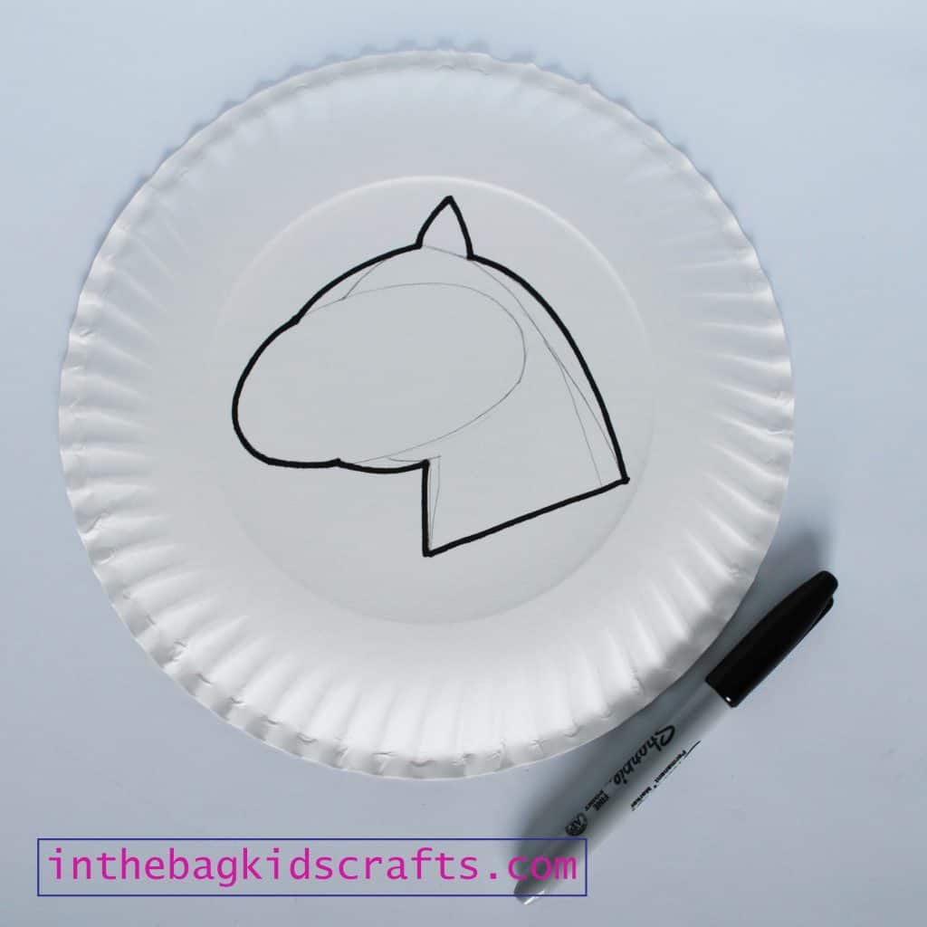 unicorn kids craft step 1
