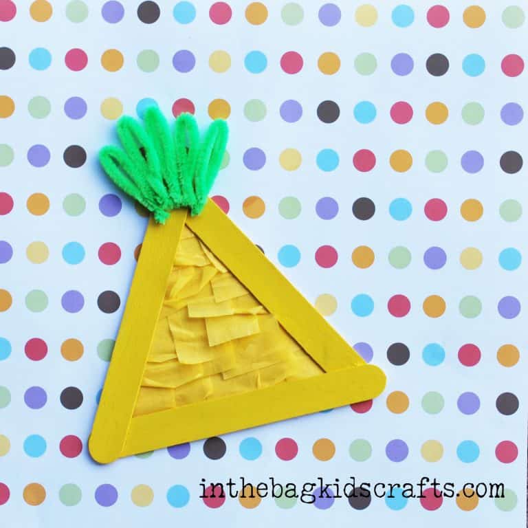 Popsicle Stick Pineapple