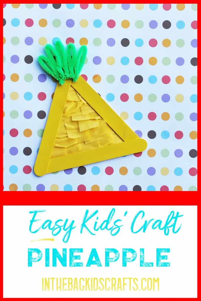 Summertime Kids Craft Pineapple