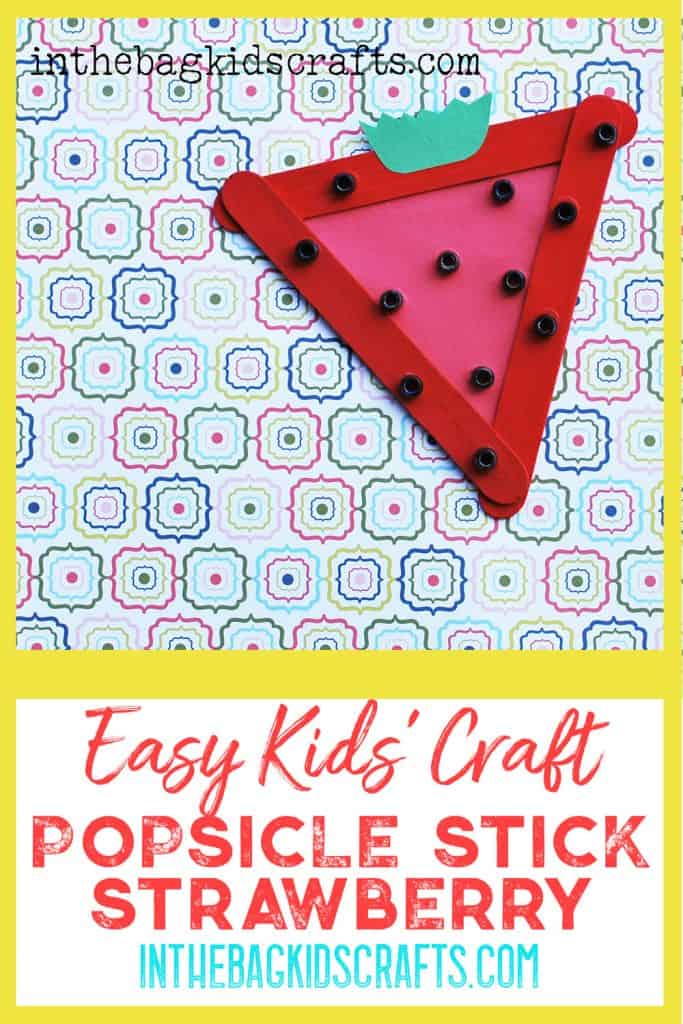 Popsicle Stick Strawberry