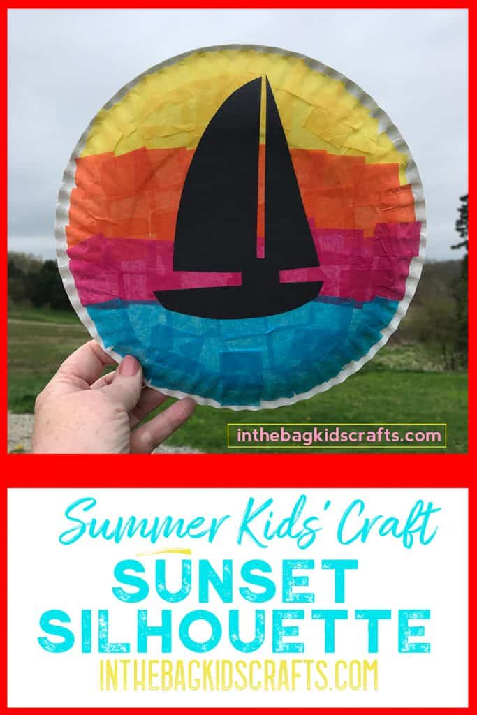 Summertime Kids Craft Sunset Silhouettes