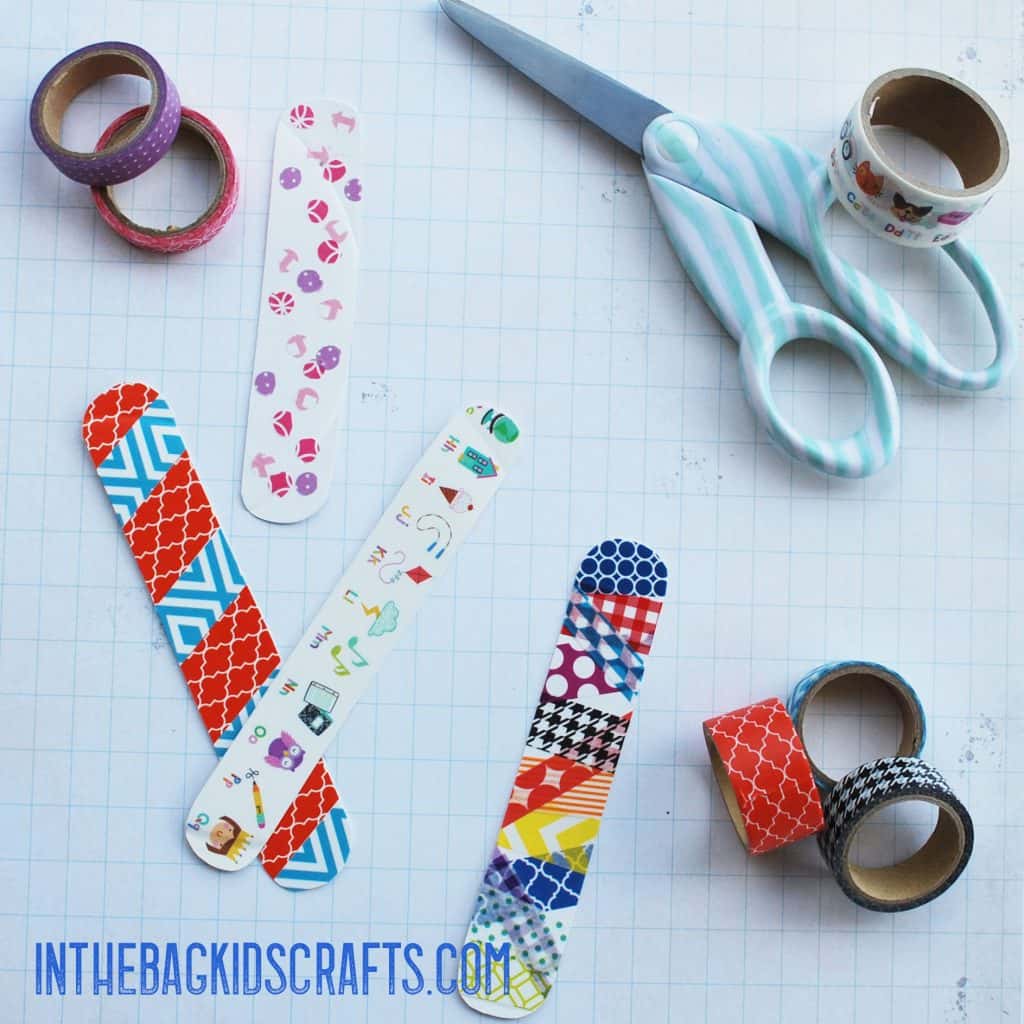 washi tape bracelets step 2