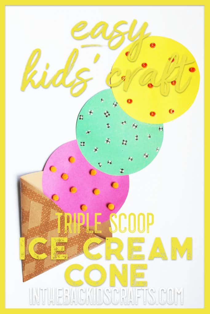 ice cream cone kids craft