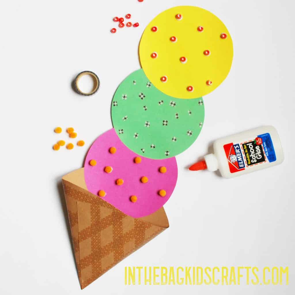 ice cream cone kids craft step 4