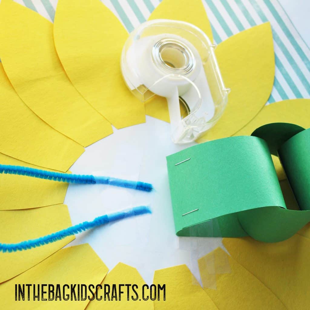 sunflower kids craft step 6