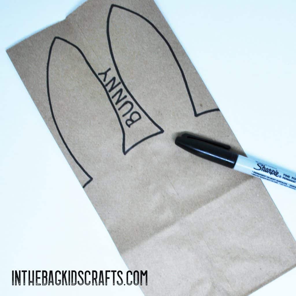 bunny gift bag step 1