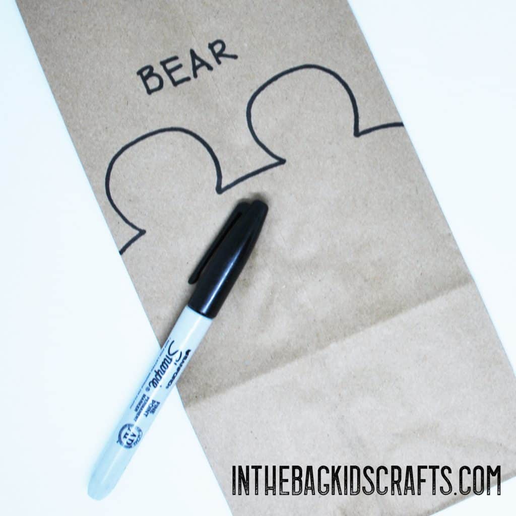 bear gift bag step 1