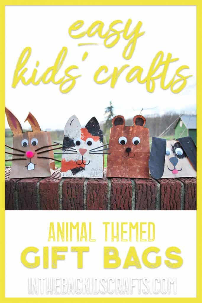animal gift bags kids crafts