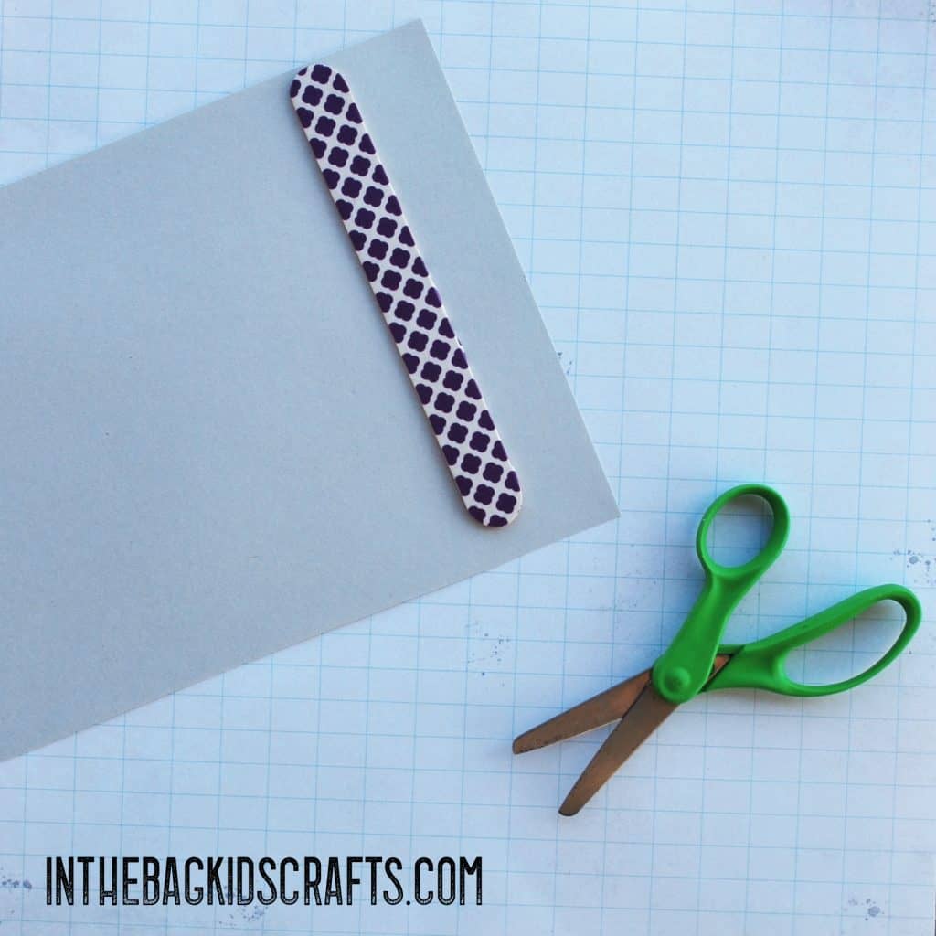 popsicle stick kids craft pencil holder step 2