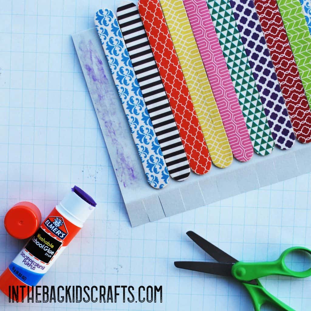 popsicle stick pencil holder step 4