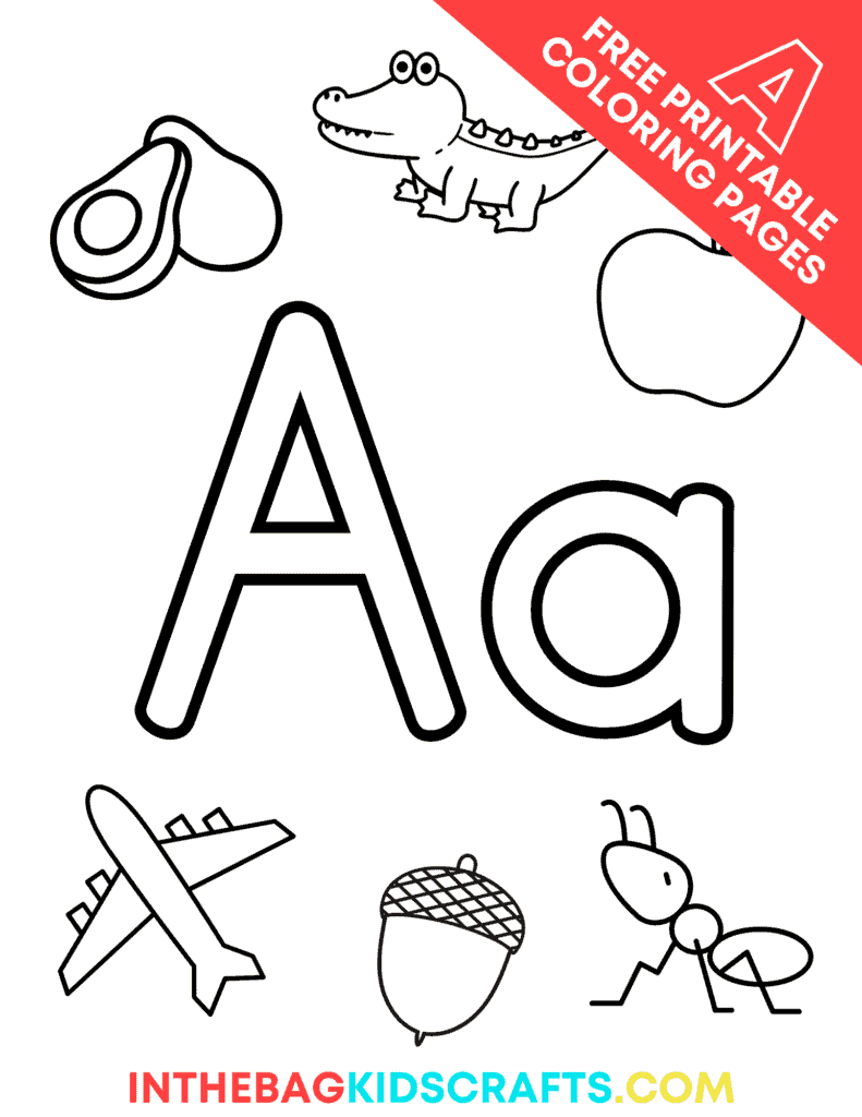 letter A coloring pages 