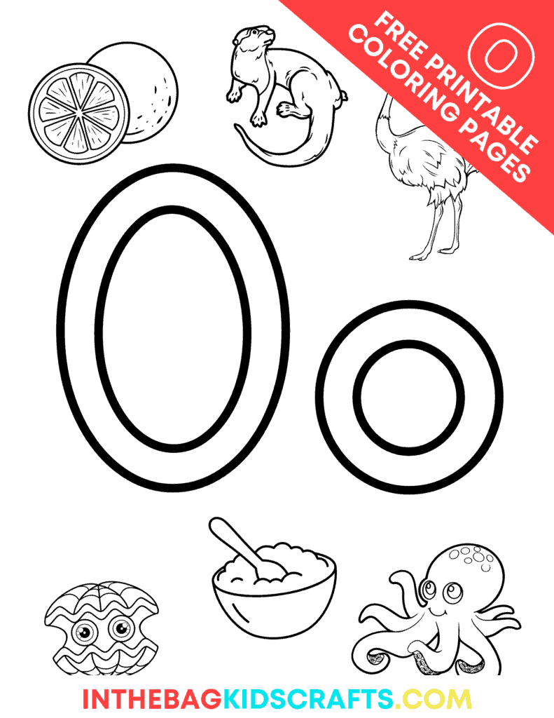 Letter O Coloring Pages 