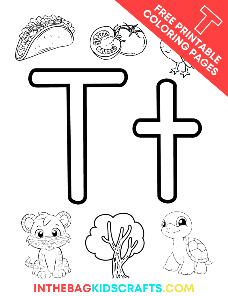 Letter T Coloring Pages 