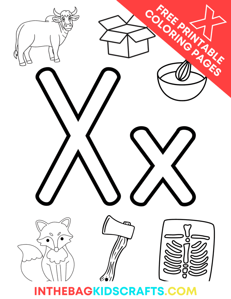 Letter X Coloring Pages 