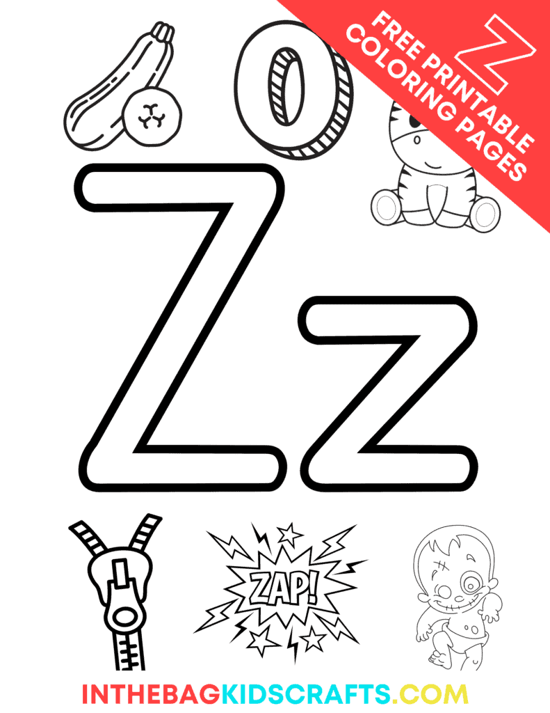 FREE Printable Letter Z Coloring Pages 