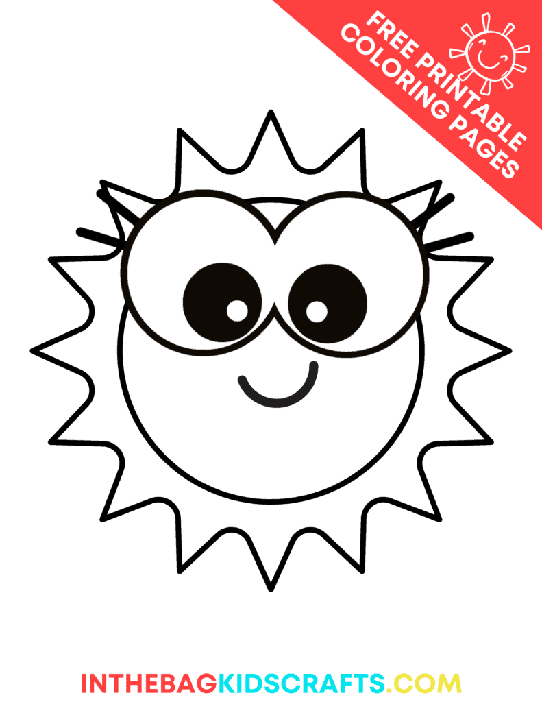 Sun Summer Coloring Page 
