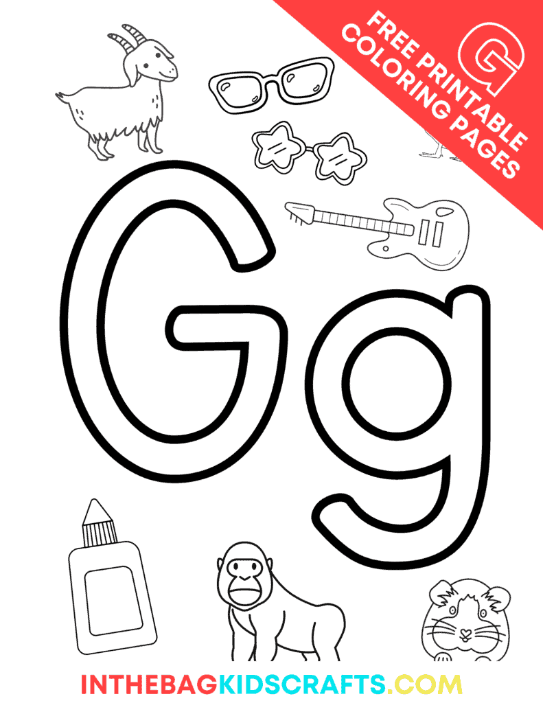 Letter G coloring page 