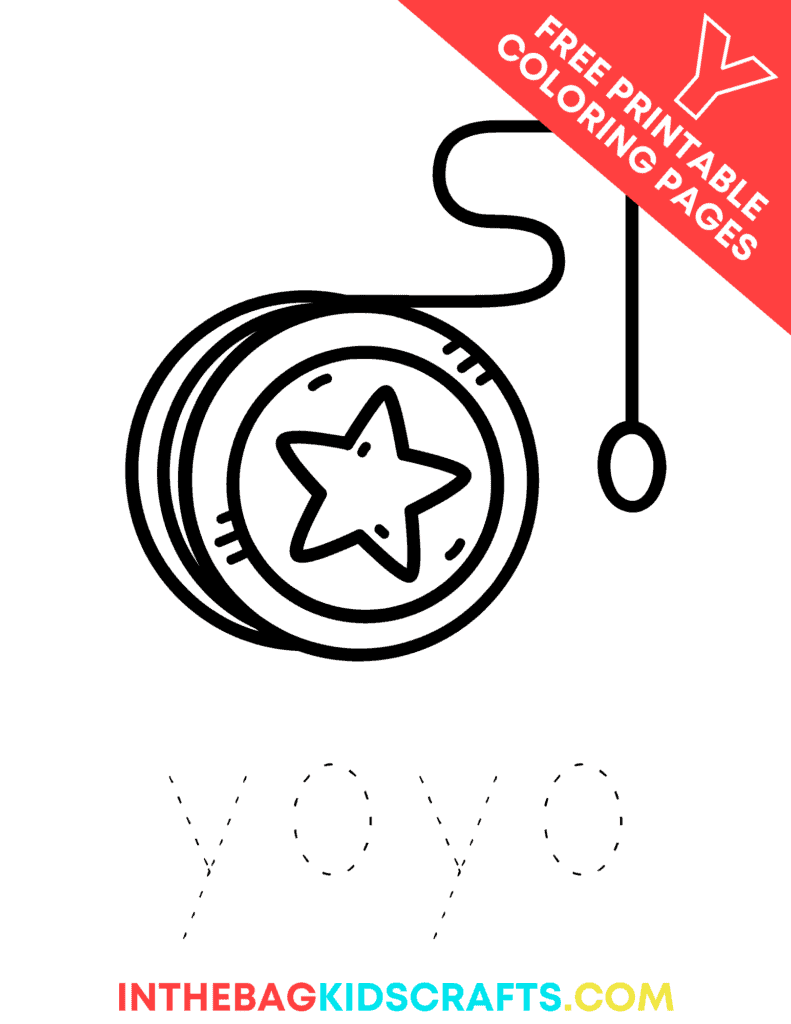 Letter Y Coloring Page Y is for Yoyo