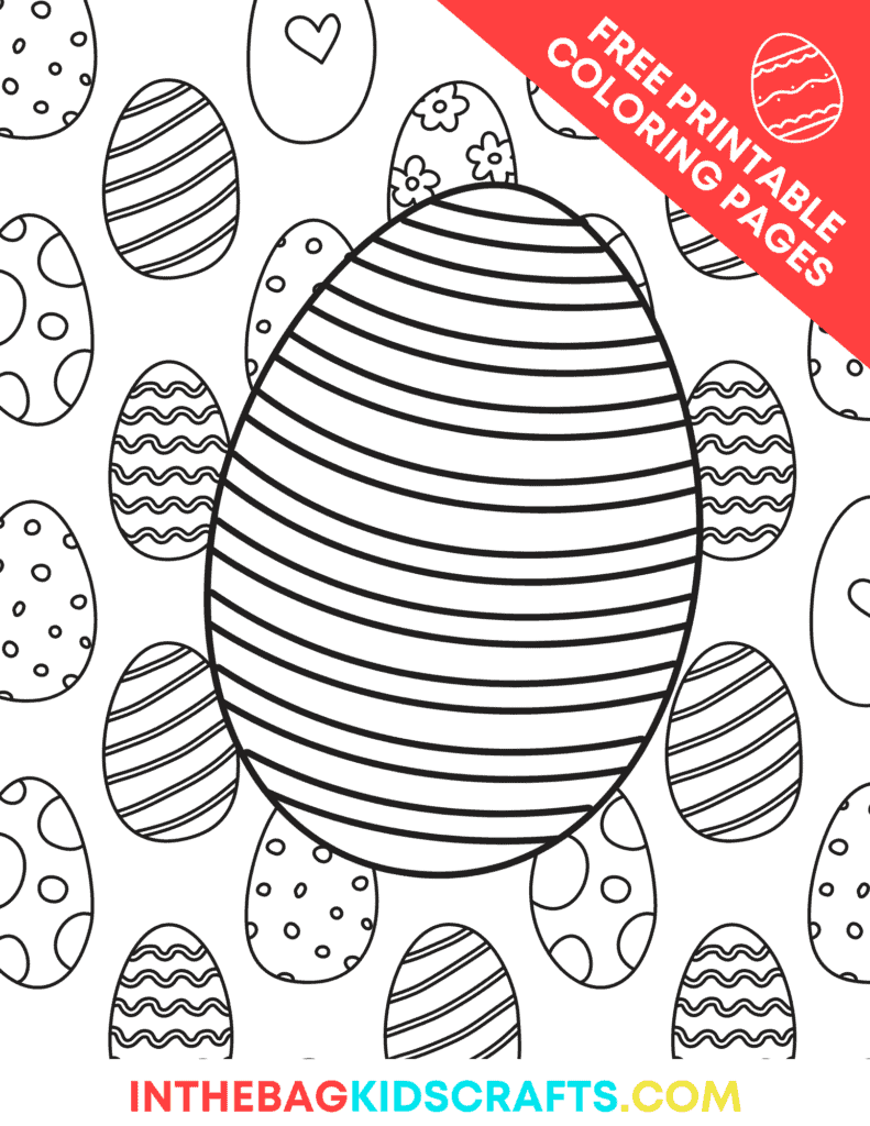 Easter Egg Coloring Page for Kids 