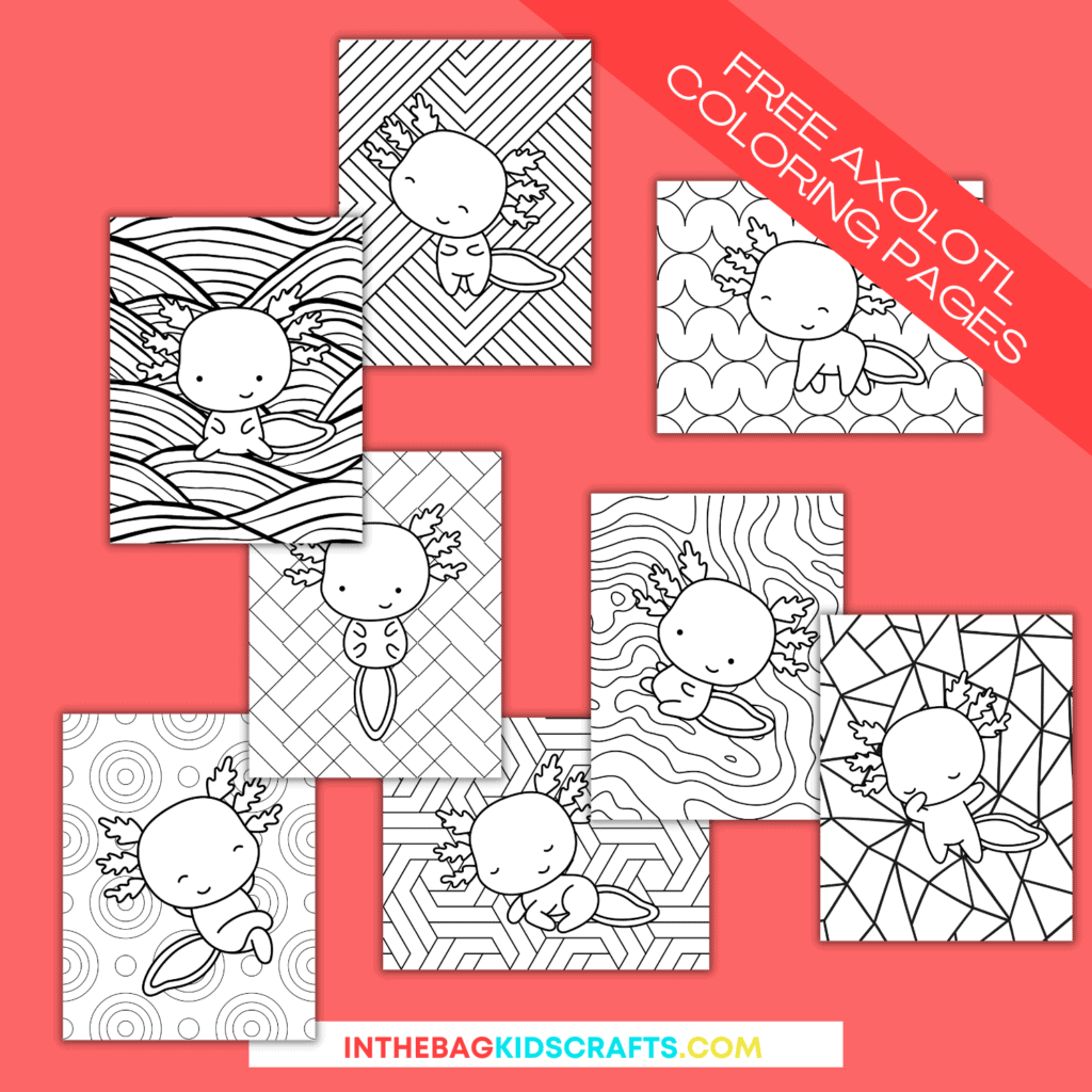 Printable Axolotl Coloring Pages 