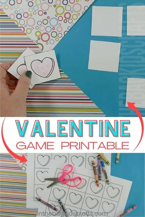 A collection of colorful heart-shaped cards laid out on a blue background, perfect for a Valentine game and engaging Valentine's Day activity for kids.