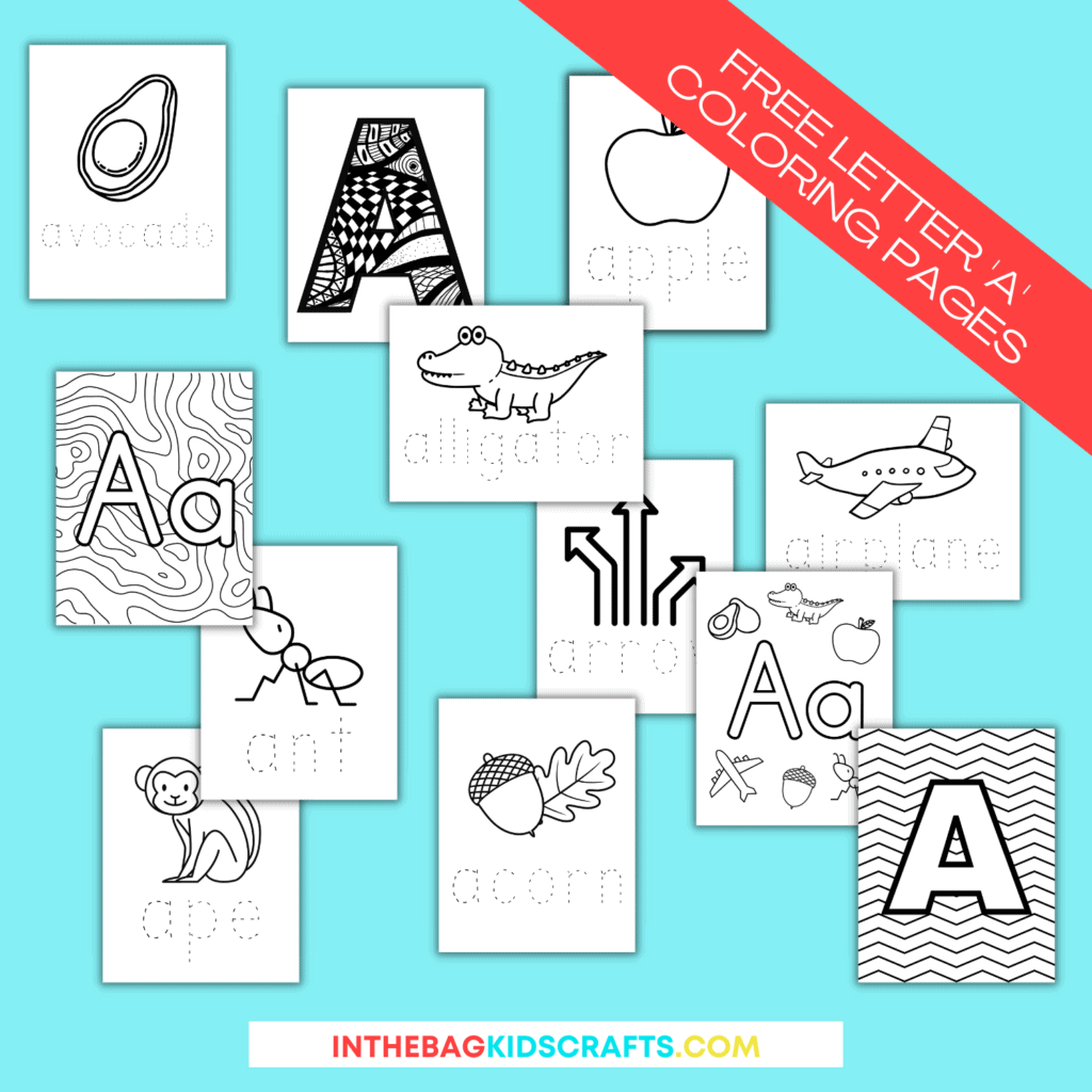 Letter A Coloring Pages 