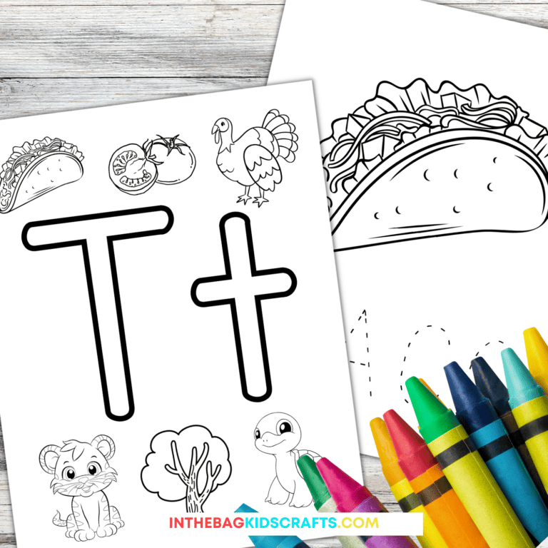 Letter T Coloring Pages for Kids